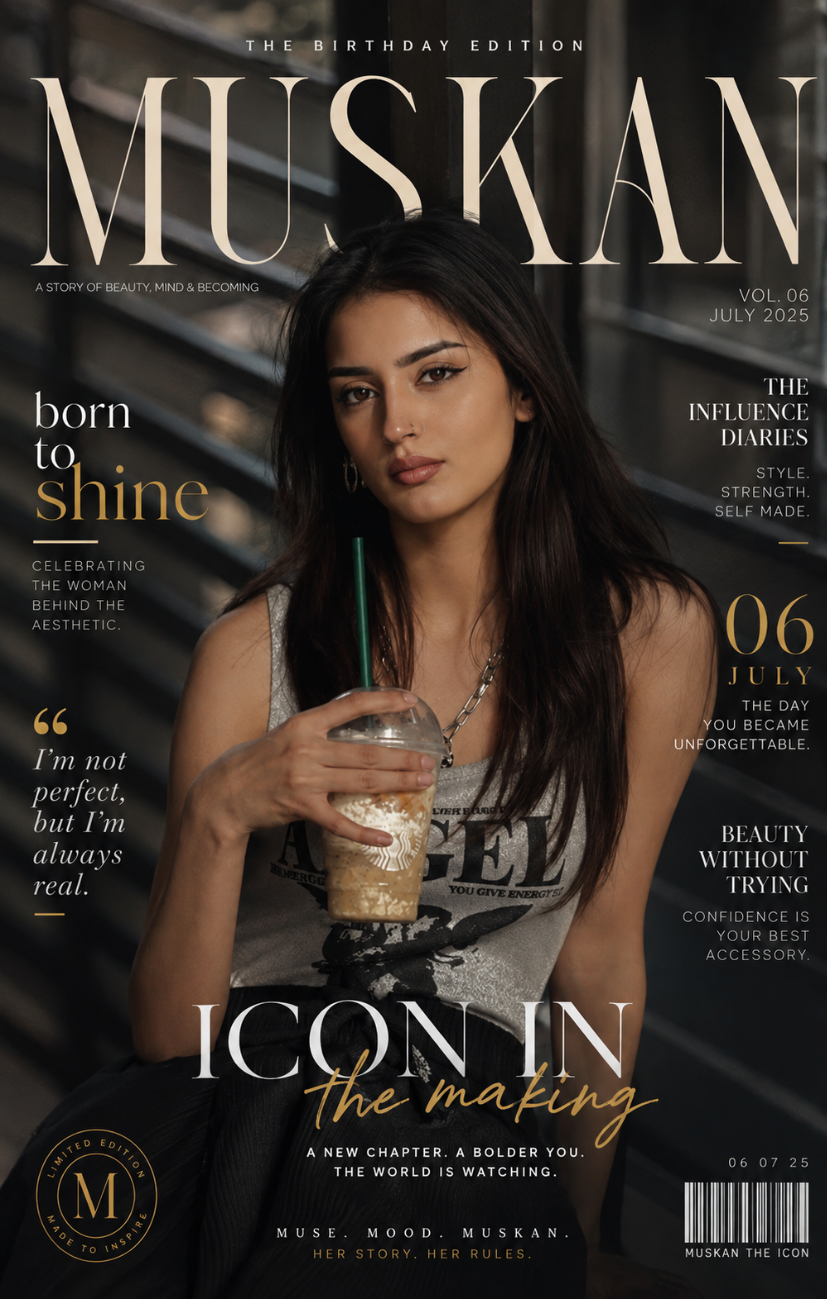 Couple mini magazine cover - The Birthday Edition