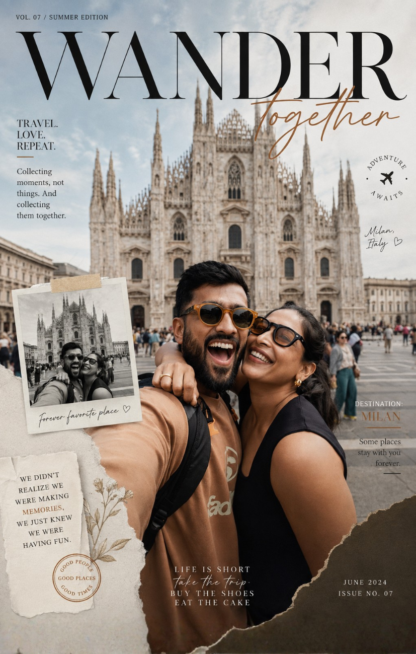 Couple mini magazine page - Editorial Portrait