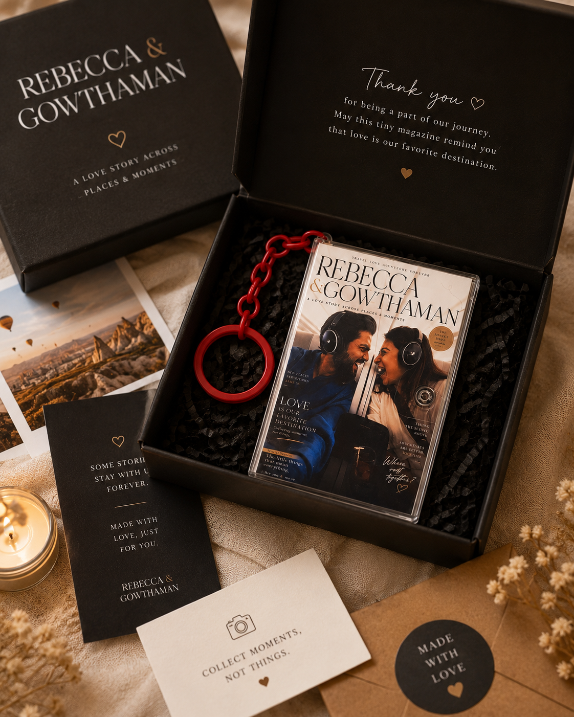 Luxury gift box unboxing experience